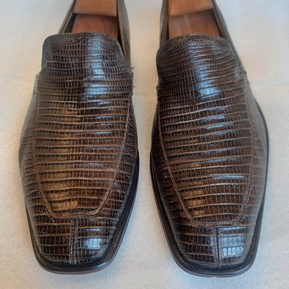 Mezlan Platinum genuine Lizard Men Shoes